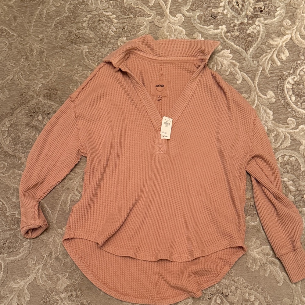 Aerie  Waffle Knit Top